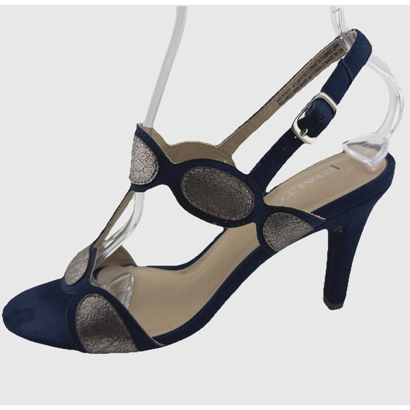 Rialto Womens Rheta High Heels Navy & Gold 8.5 M NWB - Picture 1 of 12
